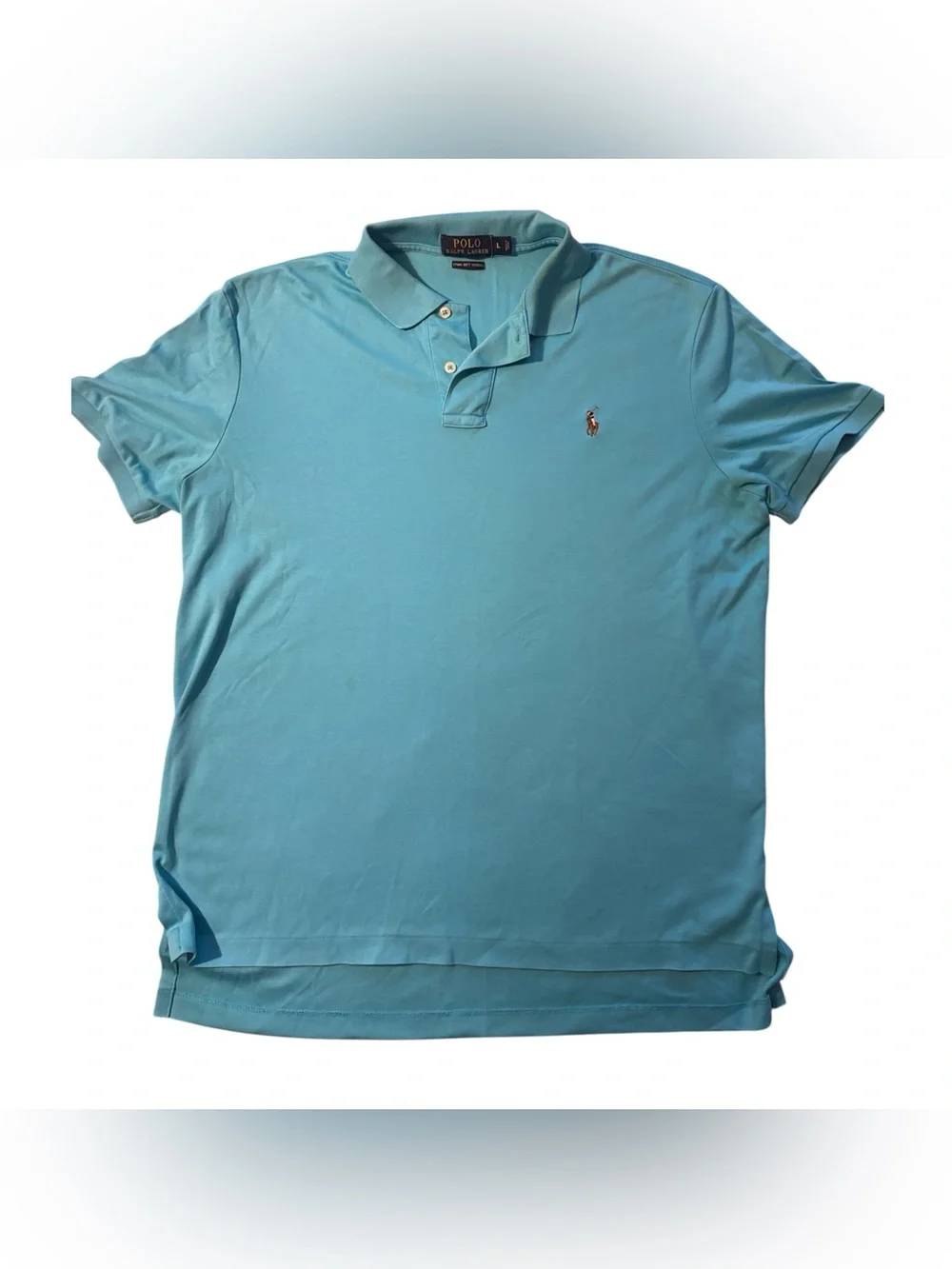 Polo by Ralph Lauren Men’s Turquoise Polo Shirt with Embroidered Pony